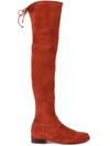 Stuart Weitzman Lowland Thigh High Boots In Yellow & Orange