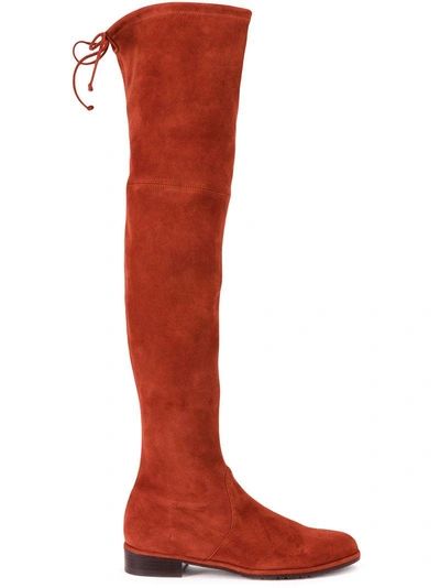 Stuart Weitzman Lowland Thigh High Boots In Yellow & Orange