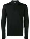 Roberto Collina Long-sleeved Polo Shirt - Black