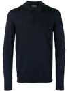 Roberto Collina Long-sleeved Polo Shirt - Blue