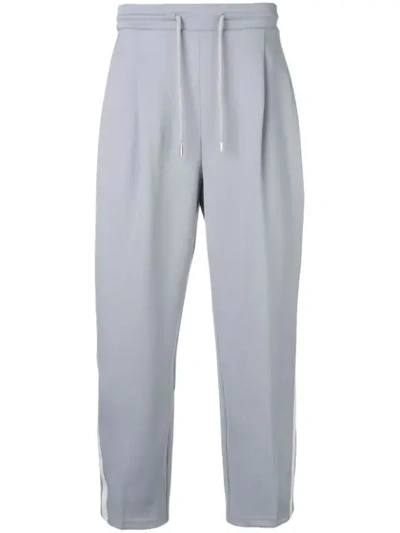 Ader Error Cropped Track Pants In Grey