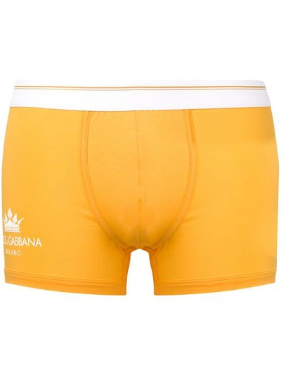 Dolce & Gabbana Underwear Printed Logo Boxers - Yellow