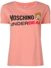 Moschino Underbear Logo Print T-shirt - Pink & Purple
