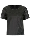 Andrea Bogosian Stitching Detail Leather Blouse In Black