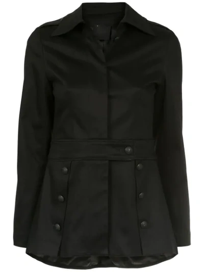 Andrea Bogosian Button Detail Coat In Black