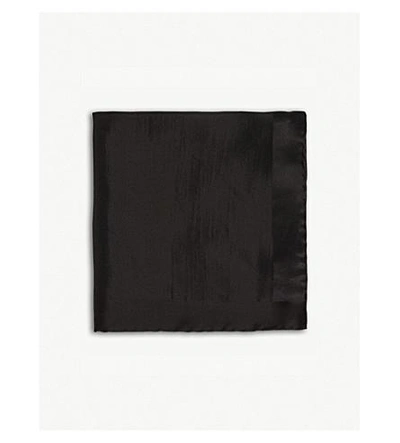Tom Ford Solid Silk Pocket Square In Black
