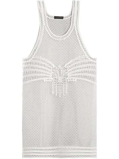 Burberry 3d Silicone Embroidered Tank - White
