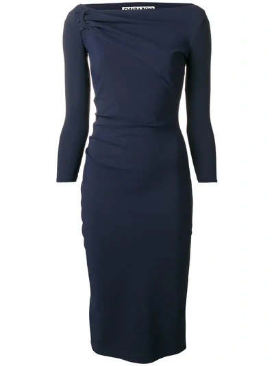 Le Petite Robe Di Chiara Boni Top Knot Tube Dress - Blue