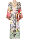 Rianna + Nina Langer Kaftan Mit Print - Mehrfarbig In Multicolour