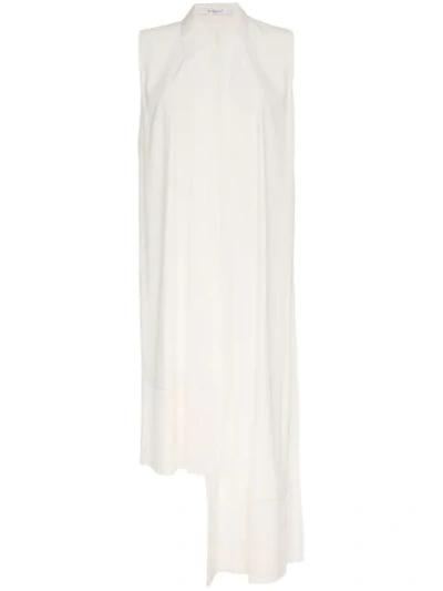 Givenchy Fringe-trimmed Silk-crepe Top In Ivory