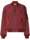 Gvgv Lace-up Ma1 Bomber Jacket In Red