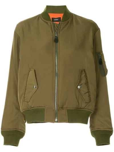 Gvgv Lace-up Ma1 Bomber Jacket In Green