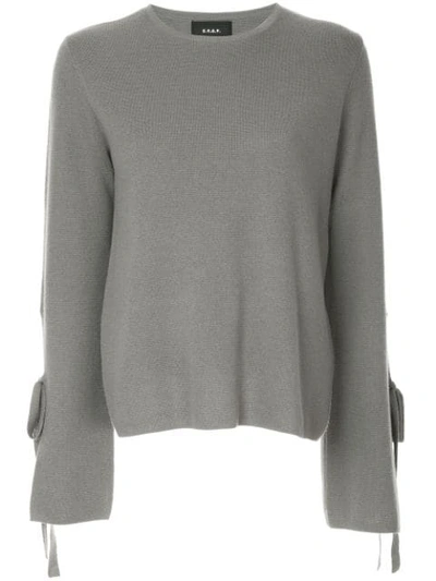 Gvgv G.v.g.v. Milano Ribbed Bow Sweater - Grey