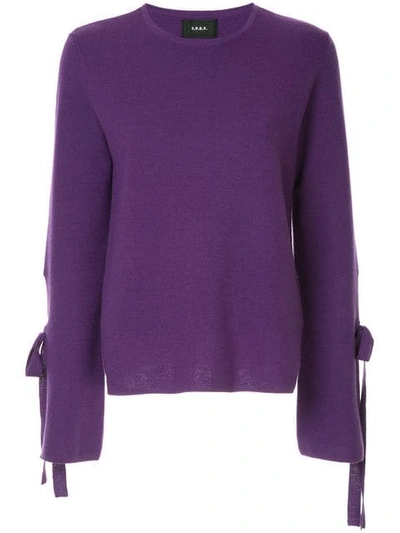 Gvgv G.v.g.v. Milano Bow Knit Sweater - Purple