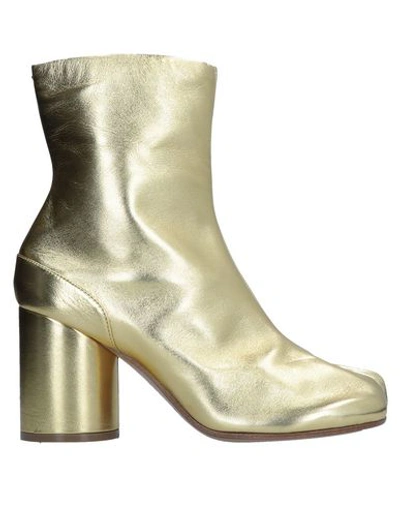 Maison Margiela Ankle Boots In Gold