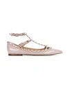 Valentino Garavani Rockstud' Ballerinas In Neutrals