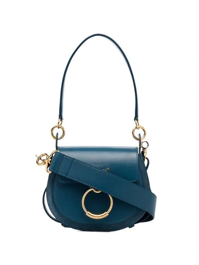 Chloé Small Tess Shoulder Bag - Farfetch In Blue