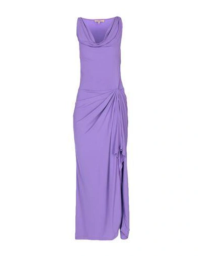 Michael Kors Long Dress In Purple