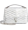 Rebecca Minkoff Women's Edie Quilted Metallic Leather Shoulder Bag In Silver