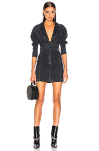 jean wrap dress