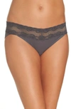 Natori Bliss Perfection V-kini Briefs (one Size) In Asphalt