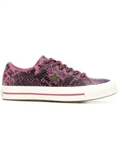 Converse One Star Reptile Trainers In Pink