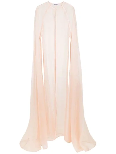 Tufi Duek Sheer Silk Cape - Pink