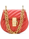 Chloé Drew Bijou Mini Shoulder Bag In Red