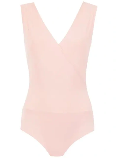 Alcaçuz Fátima Wrap Style Bodysuit In Pink