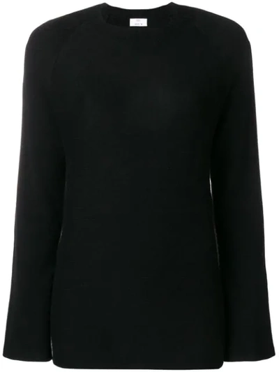 Allude Flared Sleeve Sweater In Black