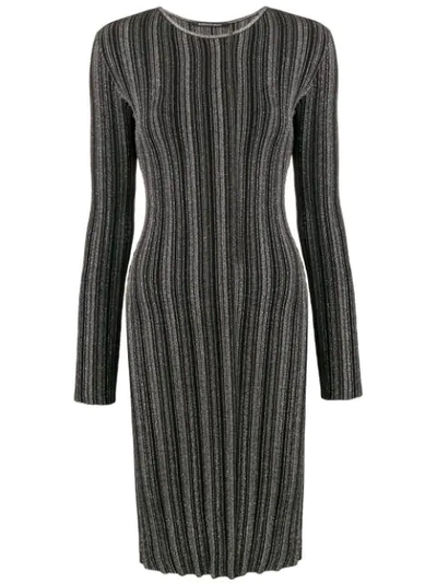 Antonino Valenti Striped Sweater Dress - Black