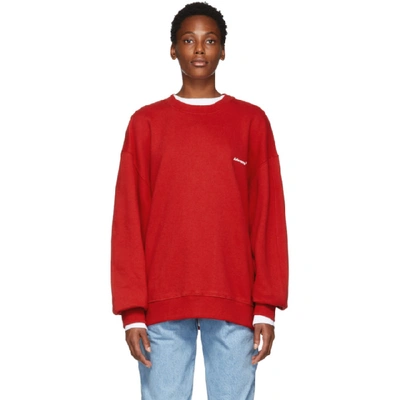 Ader Error Oversized Logo Sweatshirt - Red