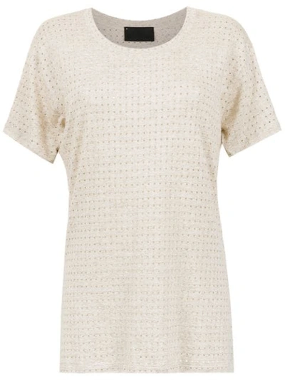 Andrea Bogosian Perforated T In Neutrals