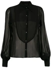 Andrea Bogosian Sheer Silk Shirt In Black