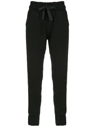 Andrea Bogosian Stripe Detail Joggers In Black