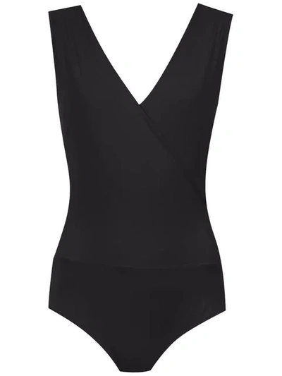 Alcaçuz Fátima Wrap Style Bodysuit - Black