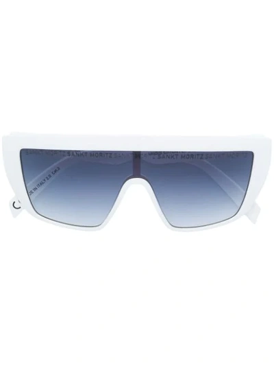 Italia Independent Fusion Lens Sunglasses In White