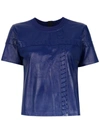 Andrea Bogosian Leather Top In Blue