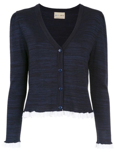 Andrea Bogosian Knitted Cardigan In Blue