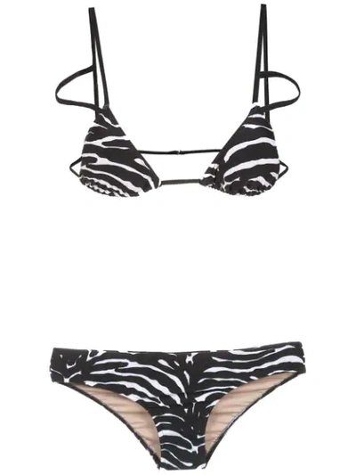 Adriana Degreas Alça Triangle Top Bikini Set In Black