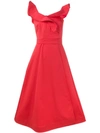 Vika Gazinskaya Sleeveless Frill Wrap Dress In Red