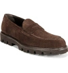 Vince Men's Comrade Suede Lug-sole Loafer In Coffee