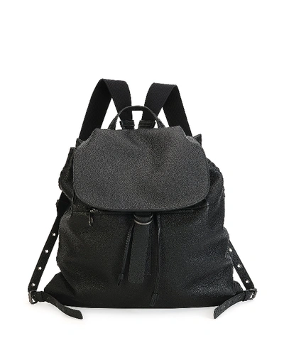 Bottega Veneta Woven Leather Backpack In Black