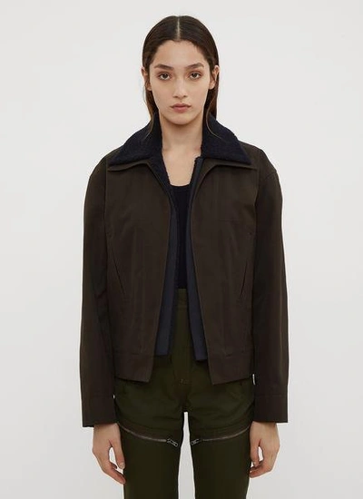 Atlein Cropped Double Layer Jacket In Black