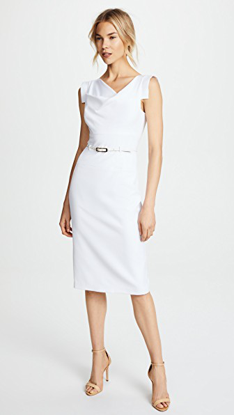 white belted dress