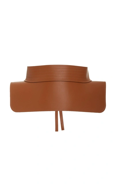 Loewe Obi Leather Belt In Brown