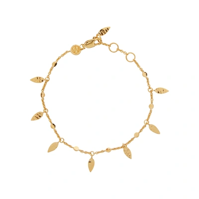 Missoma Gold Leaf 18ct Yellow Gold-plated Vermeil Bracelet In Metallic
