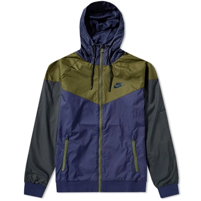 Nike Men's Windrunner Colorblocked Jacket In Blue