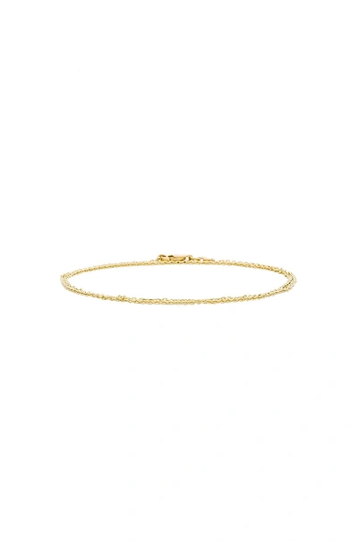 Eight By Gjenmi Jewelry Fine 2 For 1 Layering Bracelet In Metallic Gold
