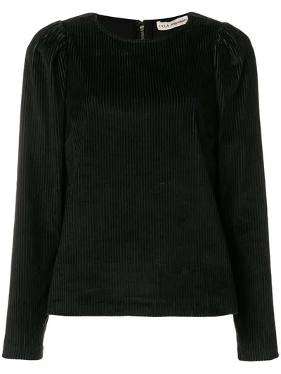 Ulla Johnson Round Neck Corduroy Sweater In Black